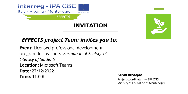 Image of the invitation to Capacity Building Event
